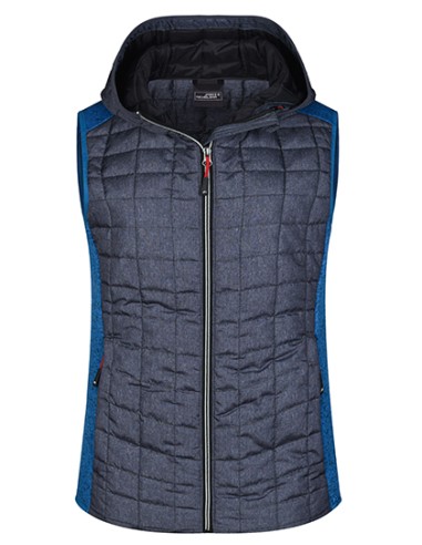 J-JN767-Ladies Knitted Hybrid Vest